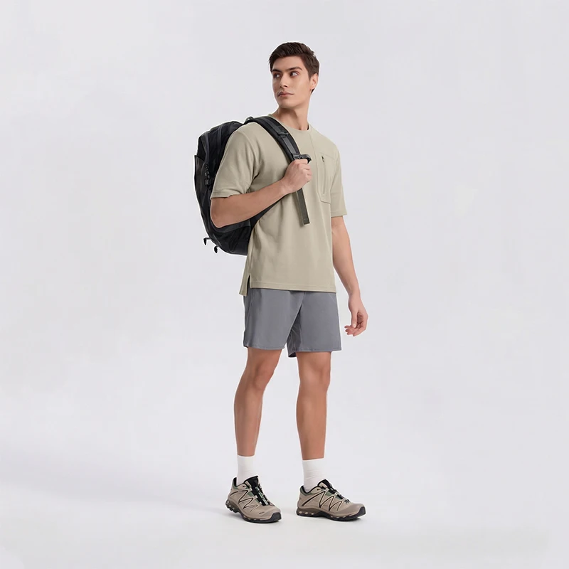 LUCEN Summer 2026 new Man high-quality sports outdoor quick-drying men's T-shirt breathable fitness running short-sleeved Tops