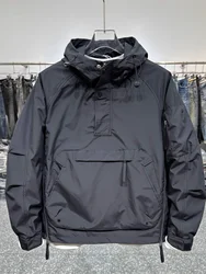 Loose Men's Hoodie Jacket Large Pocket Workwear Casual Zipper Stormcoat Standard Fit Polyester Long Sleeve Autumn Winter Jacket