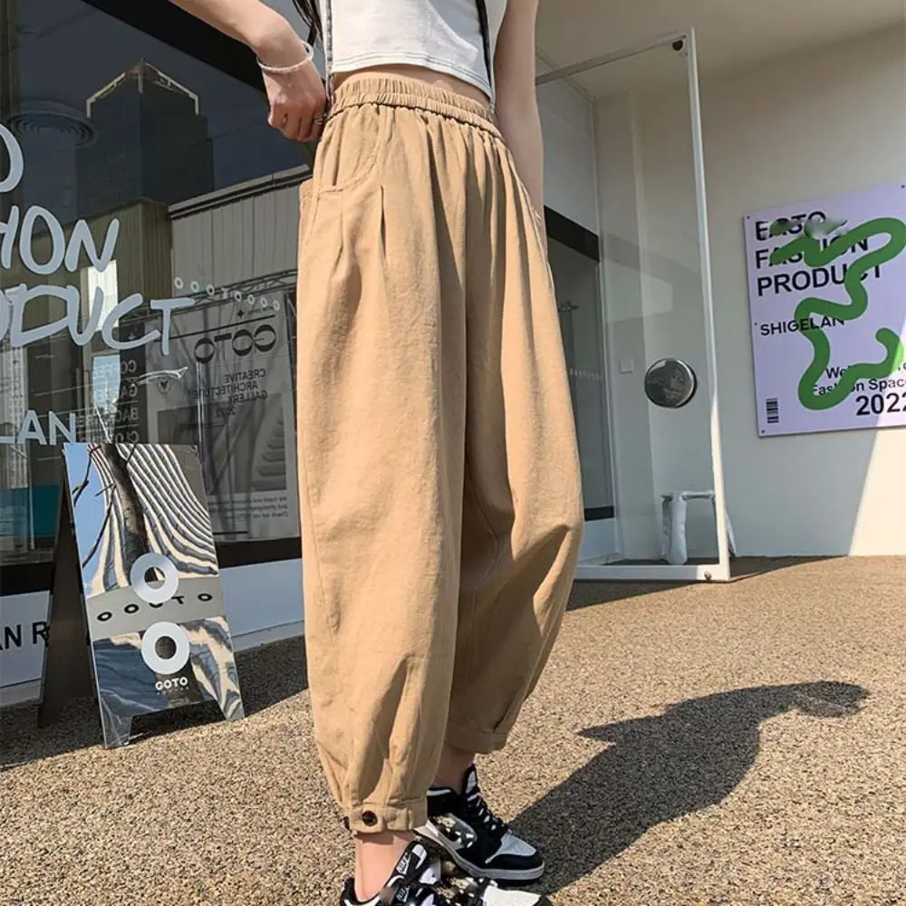 

Breathable Drawstring Women's Baggy Harem Pants High Waist Oversized Loose Harlan Pants Sweatpants Beach Trousers Sports