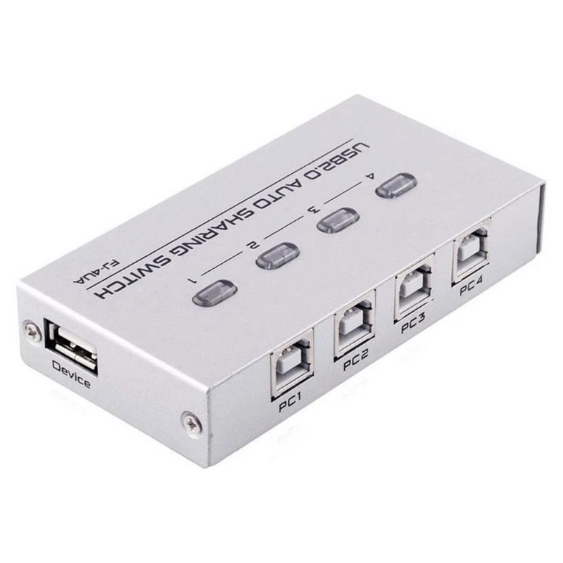 USB Switcher with 2/4 USB2.0 Ports USB Cable for Printers Keyboards Drives Dropship