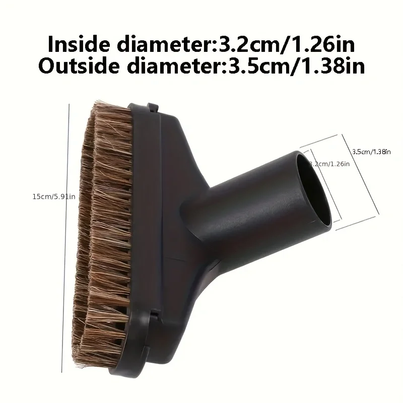 Насадка для щетки для шланга пылесоса, 32 мм 1-1/4 дюйма, прямоугольная щетка для шланга пылесоса, замена для напольного ковра