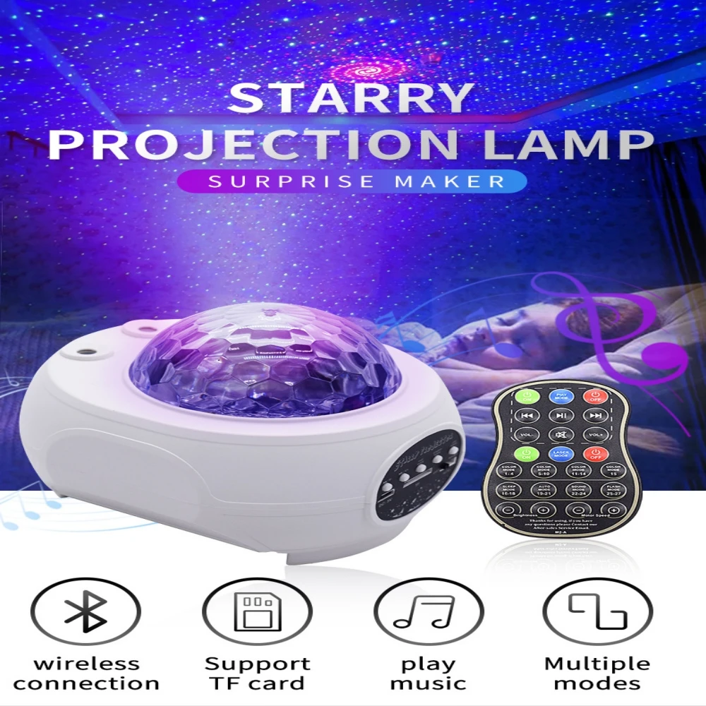 

New starry sky projection light led rotating starry sky light remote control laser light romantic christmas watermark projection