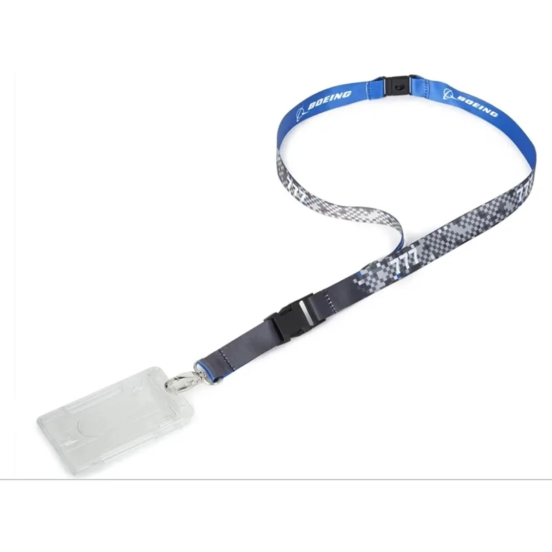 โบอิ้งแท้ 737MAX 777X 787Pixel Graphic Lanyard เชือกเส้นเล็ก เชือกเส้นเล็ก