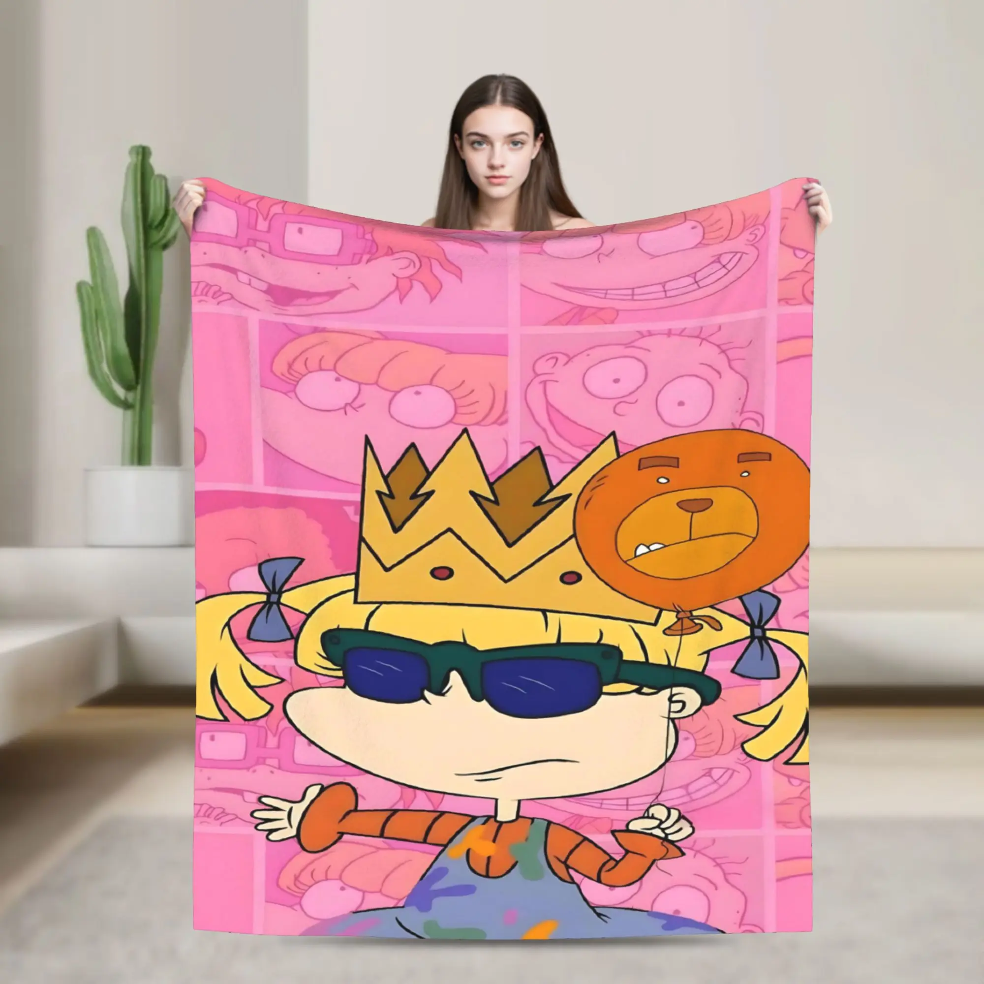 Cartoon R-Rugrats Gift Blanket For Men Women Cozy Soft  Throw Blankets for Sofa 50x60 Inches Multi-size