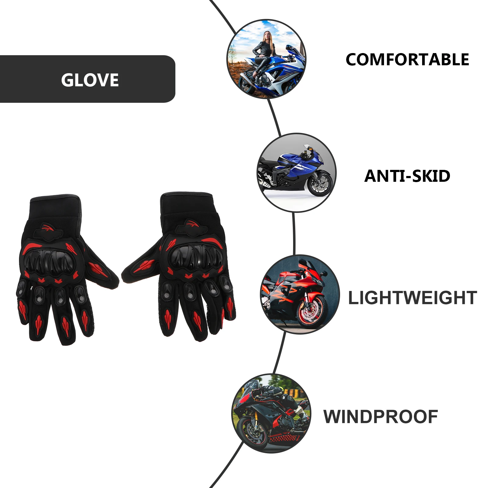 

Cycling Gloves Full Fingers Motorcycle Riding Sports Windproof Outdoor Bike Travel Durable Eco Friendly Breathable Anti Skid All
