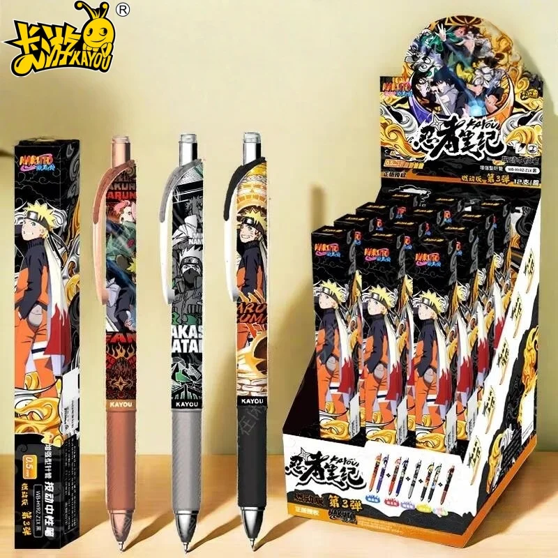 

100% Genuine Kayou Anime Original Naruto Neutral Pen Blind Box With High Appearance Presses The Black Signature Pen Stationery