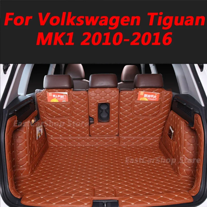 For Volkswagen VW Tiguan MK1 2010-2016 Car All Surrounded Rear Trunk Mat Cargo Boot Liner Tray Rear Boot Luggage Cover Pad