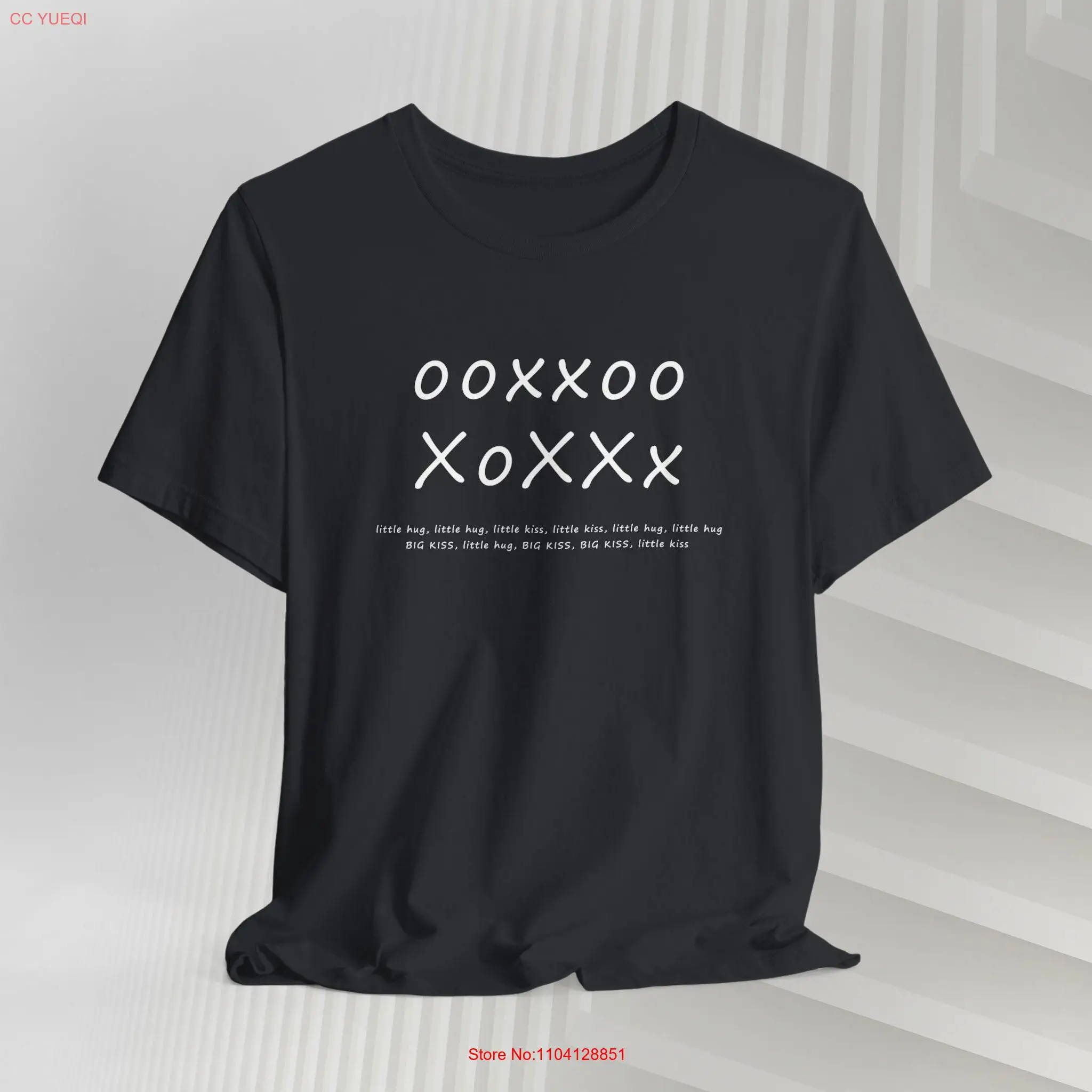 

O and X Little Hug Big Kiss T Shirt Cute XO Fun Love Design Soft Cotton Perfect for Couples Loved Ones
