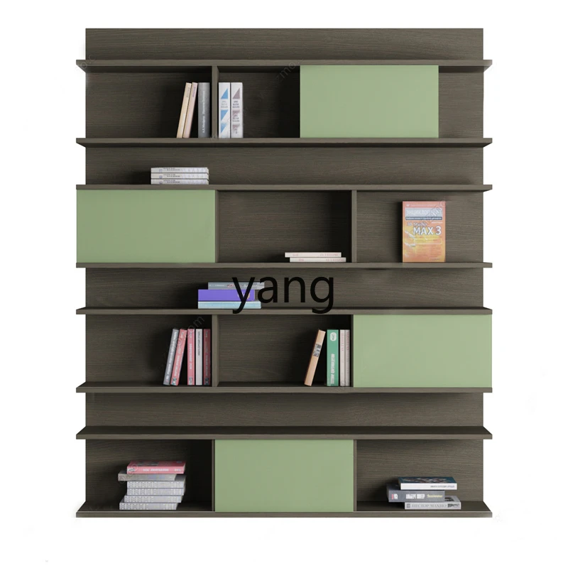 

LH painted wall-mounted bookcase walnut color bookshelf creative personality study shelf