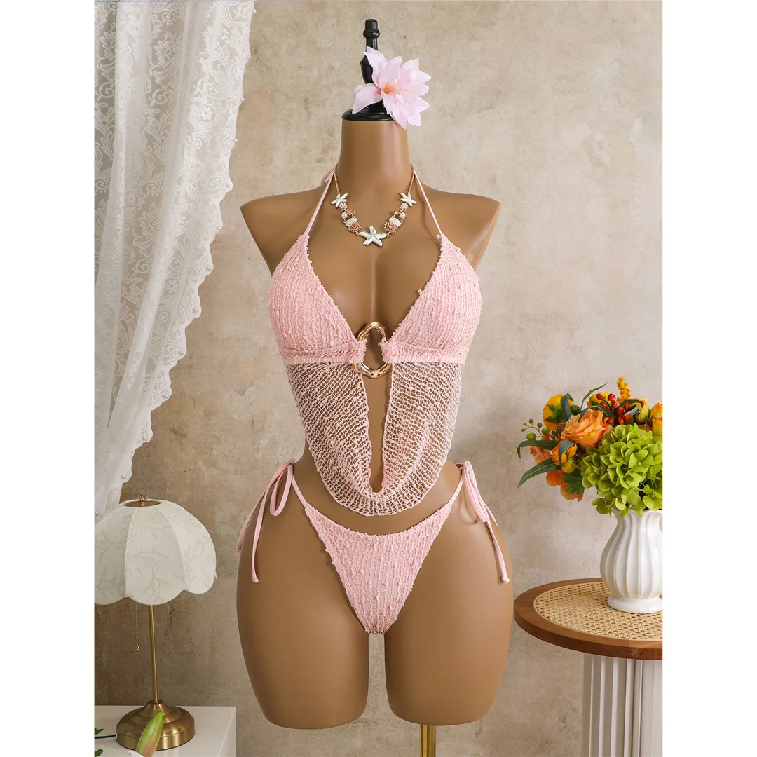 Neuer Tankini-Bikini mit Ausschnitten, Neckholder-Bikini, Damen-Badeanzug, zweiteiliges Bikini-Set, Badeanzug mit Trägern, Badebekleidung, Badeanzug V8076 – Detail 20