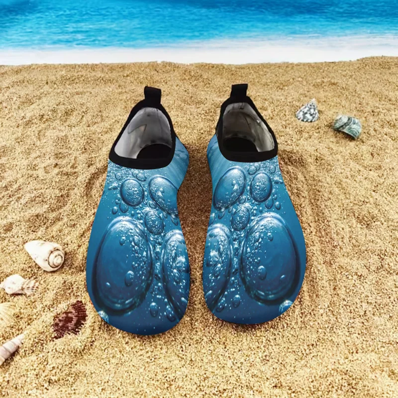 1 Pair Unisex Bubble Print Sandals, Quick Dry Non-slip Soft Sole Slippers, Breathable Water Shoes for Beach Surfing Swimming