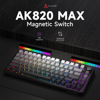 AJAZZ AK820 MAX HE 75% Layout Hot-swappable wired version 82 keys are suitable for daily office work and gaming.