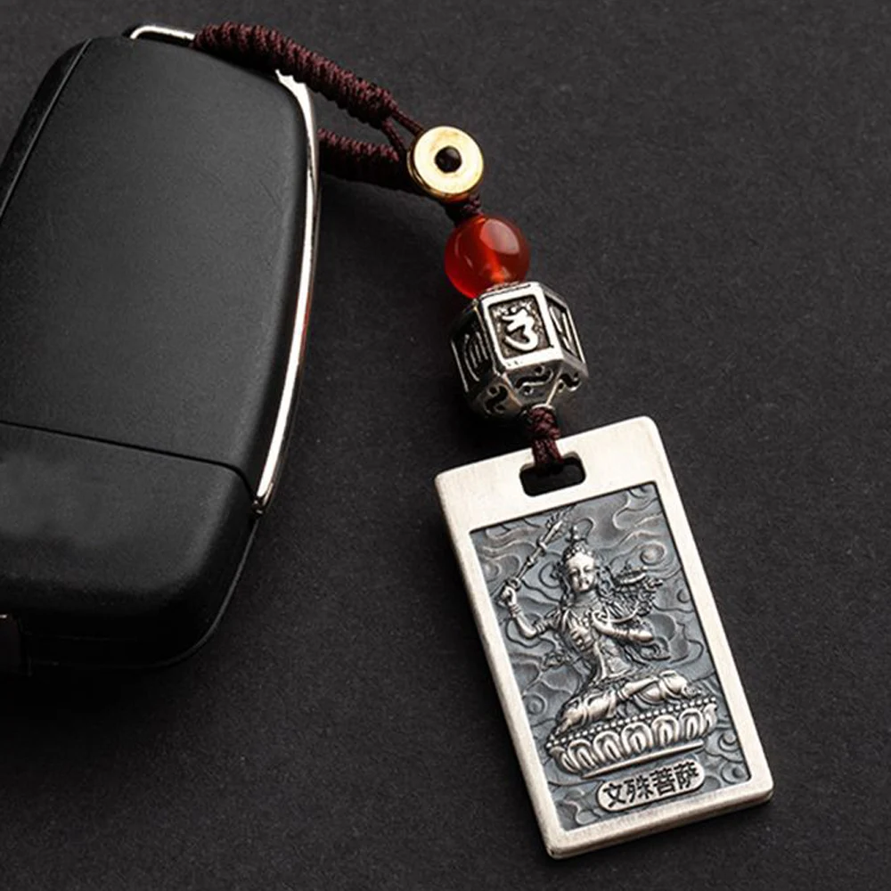 Buddha Meditation Blessing Good Luck Keychain/handbag or Car Key Pendant Key Ring Ornament - Symbolizing Wealth Success