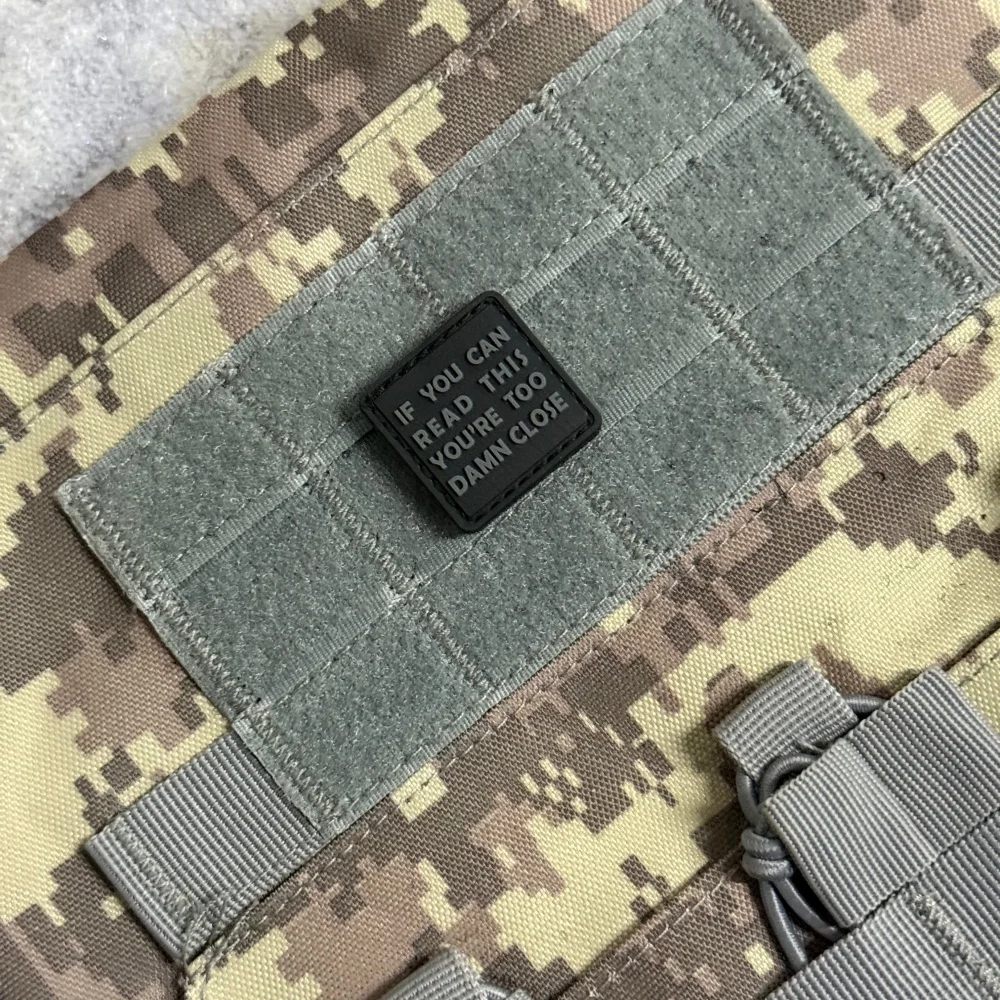 Se Você Pode Ler Isso, Está Demasiado Próximo - Patches de PVC com Velcro para Roupas, Patch Tático Militar para Mochila