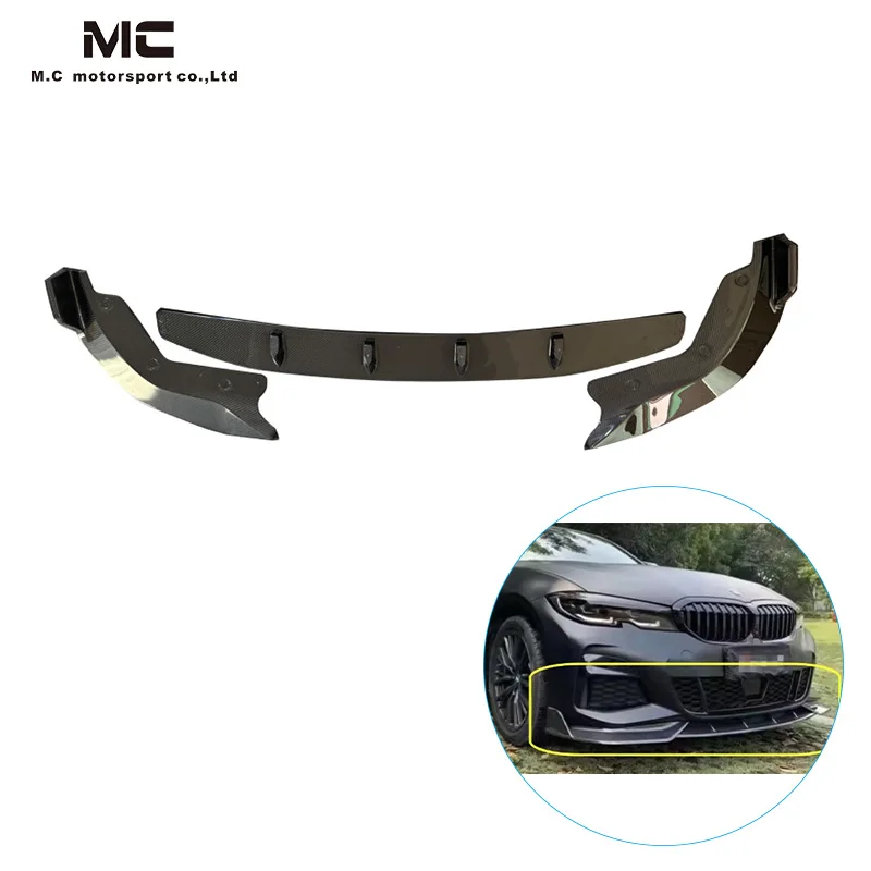 3k Twill Front Lip 3pcs for BMW 3 Series G20 Pre-Lci Carbon Fiber Rear Spoiler Front Lip 3pcs Frpnt Spoiler 2017 -2021