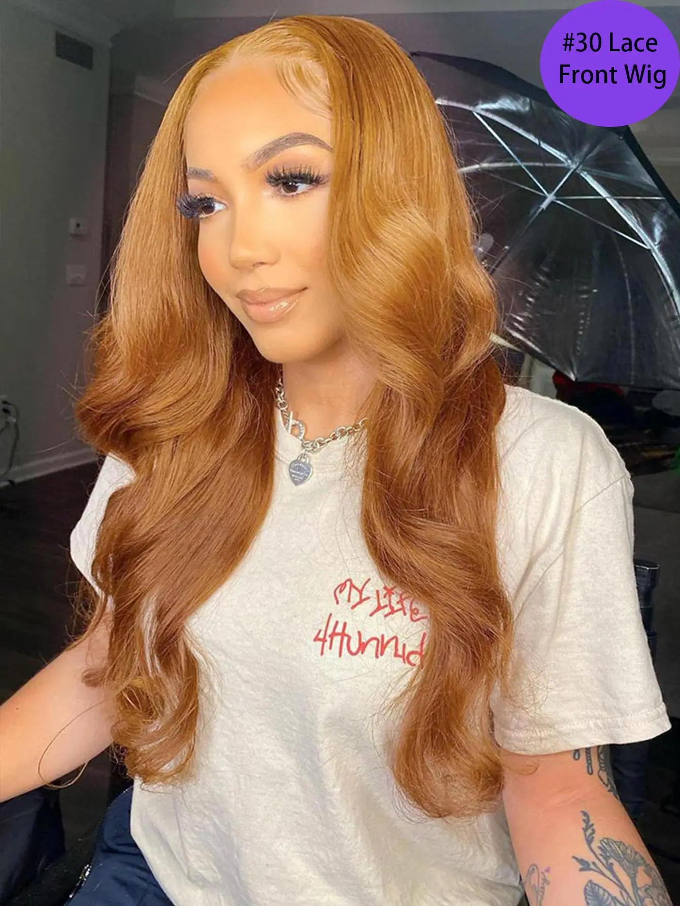 

13x6 HD Lace Frontal Wigs Ginger Brown Body Wave Human Hair Wigs Honey Blonde Lace Front Wig Brazilian Pre Plucked For Women