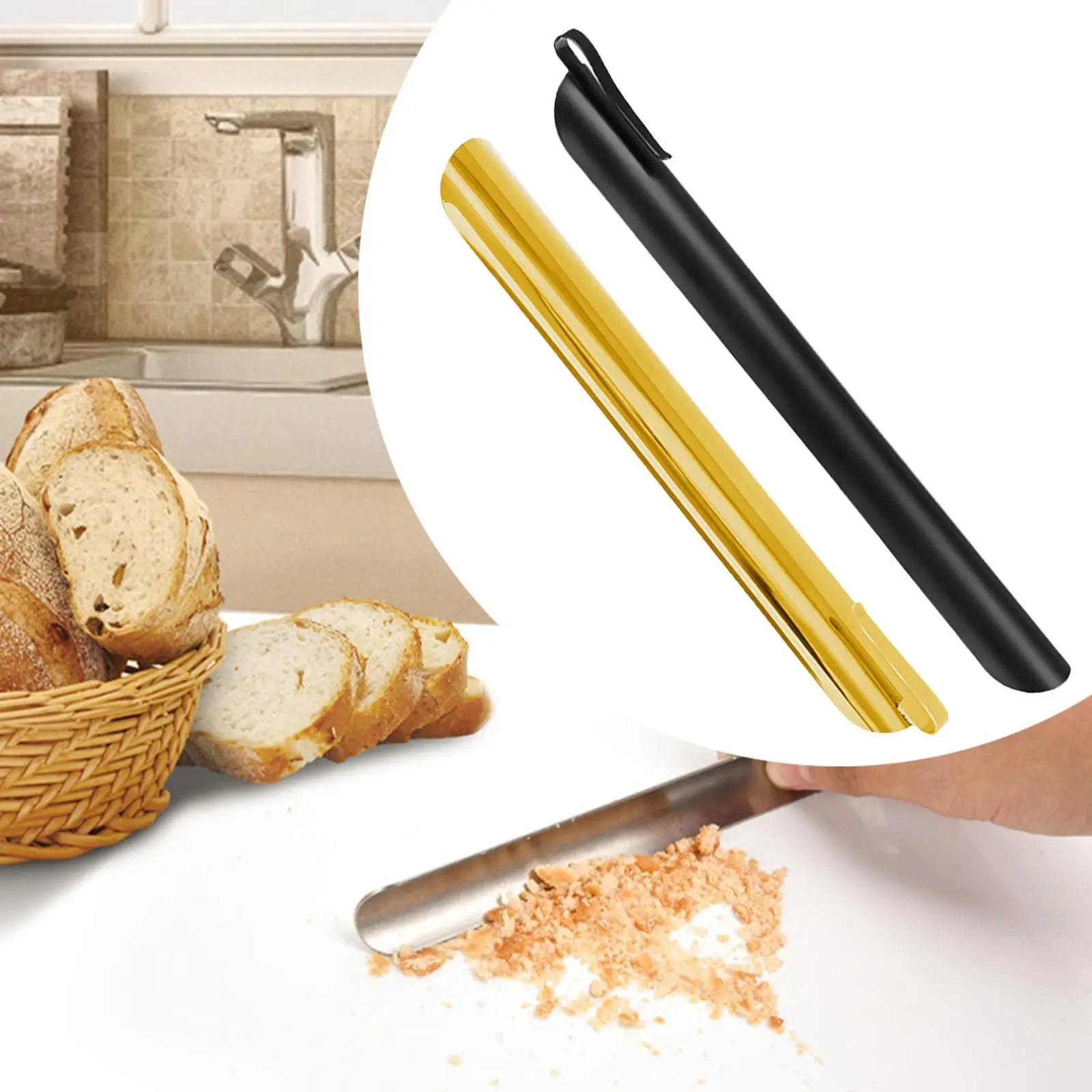 Stainless Steel Crumb Spade Food Remover Kitchen Utensils Gadgets Compact Crumb Sweeper Crumb Cleaning Blade for Coffee Shops