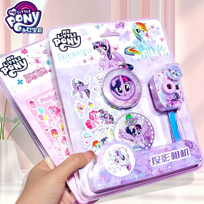 my little pony cartoon projection camera pendant Twilight Sparkle Pinkie Pie sticker bar chirp set girls kids toys holiday gift