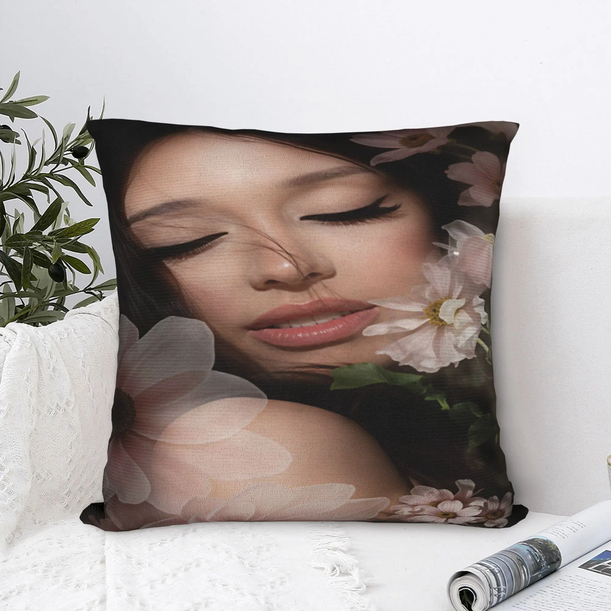 Ariana Grande Pillowcases  Kawaii Pillow Case For Living Room Bed Chair Print Pillow Cover