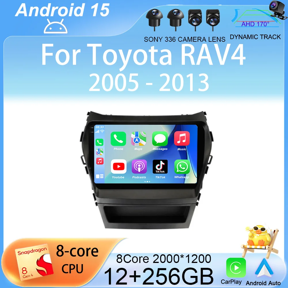 

Carplay Car Radio Android 15 For Hyundai Santa Fe 3 Grand IX45 2012-2017 Navigation GPS Multimedia Video Player 2 Din DVD Stereo