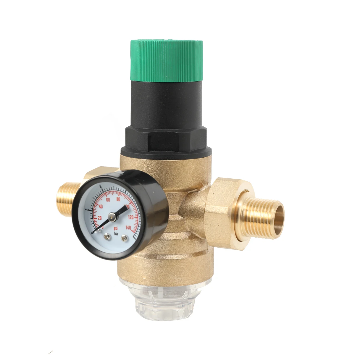 Wasserdruckminderer DN15/DN25 Wasserdruckregelventil Messing Druckminderventil mit Manometer Mesh Filter – Detail 15