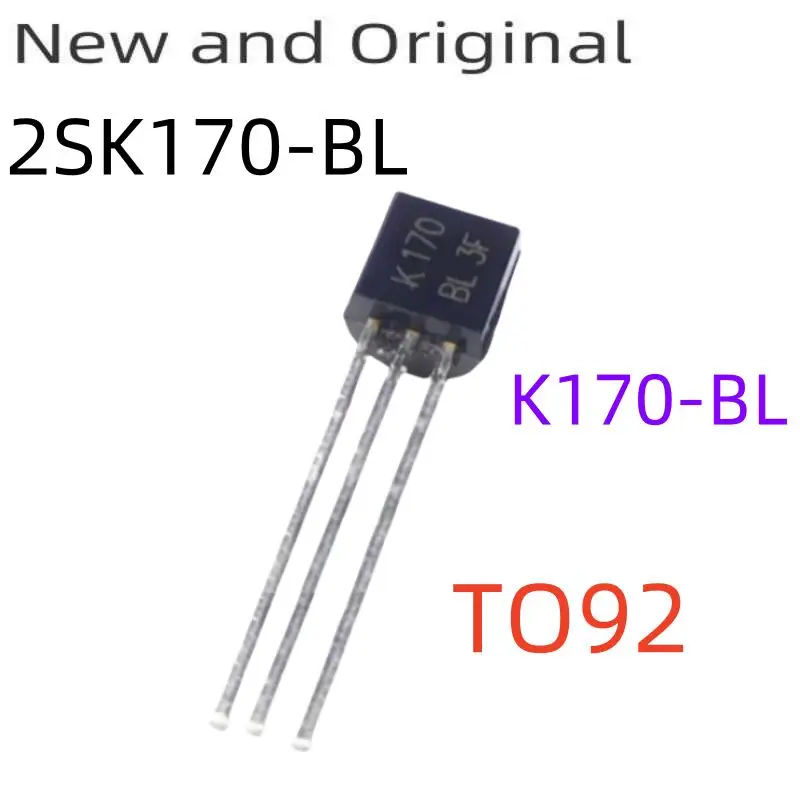 

2SK170-BL K170-BL TO92 40V 10mA Low Noise Audio Amplifier Applications