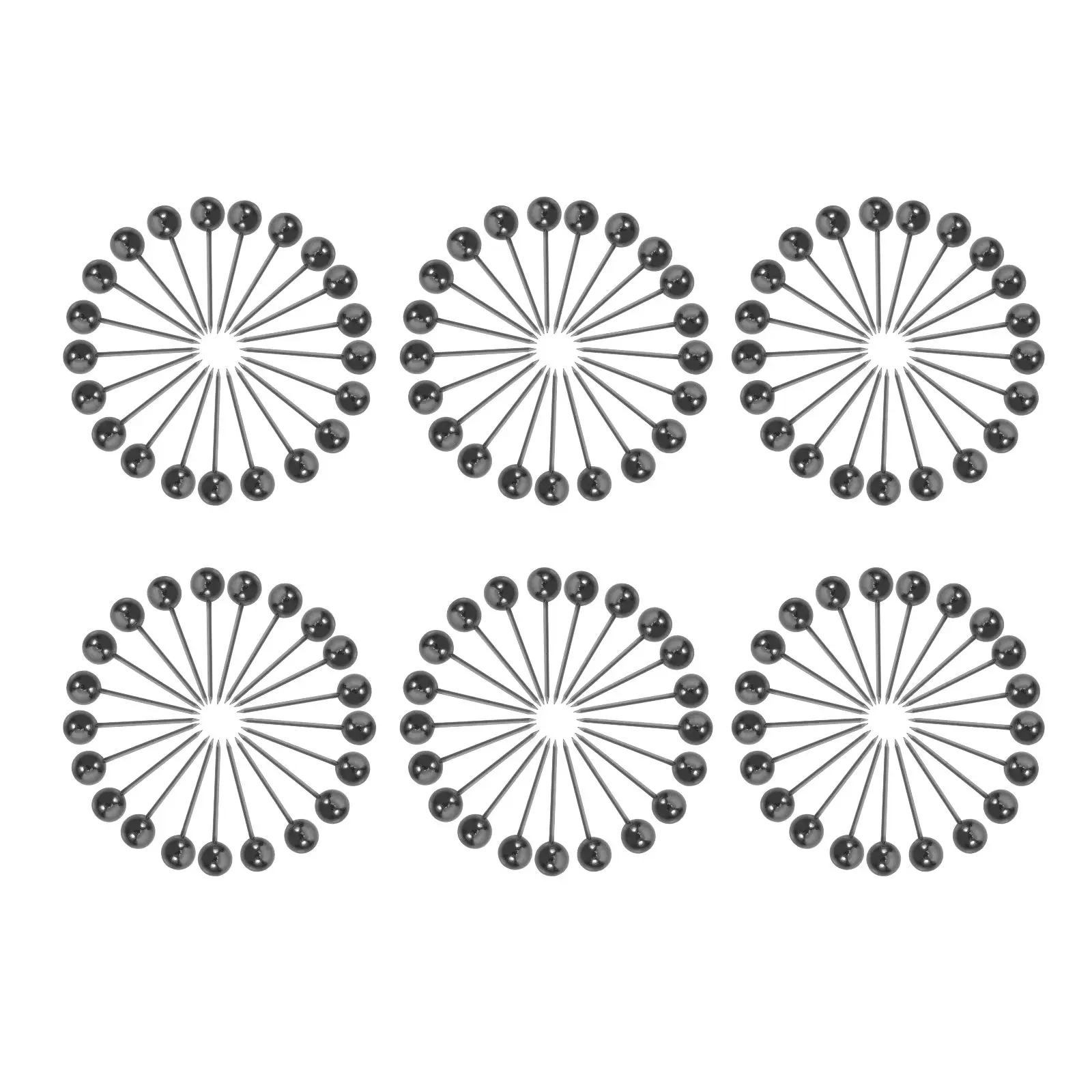 200pcs Push Plastic Metallic Decorative Tacks for Cork Board Walls Photos Calendars Map Flags Round Stainless Steel