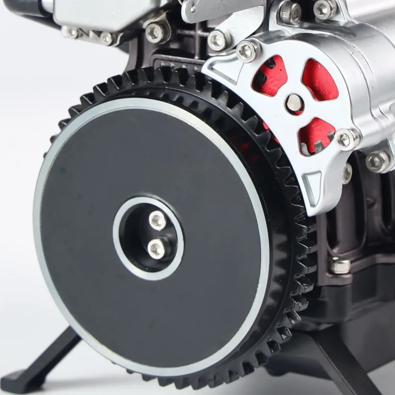 

300+ PCS TECHING DIY Scale Metal 4Cylinder Turbocharged Engine Model DM111 Mechanical Assembly Decoration Building Kit Toy