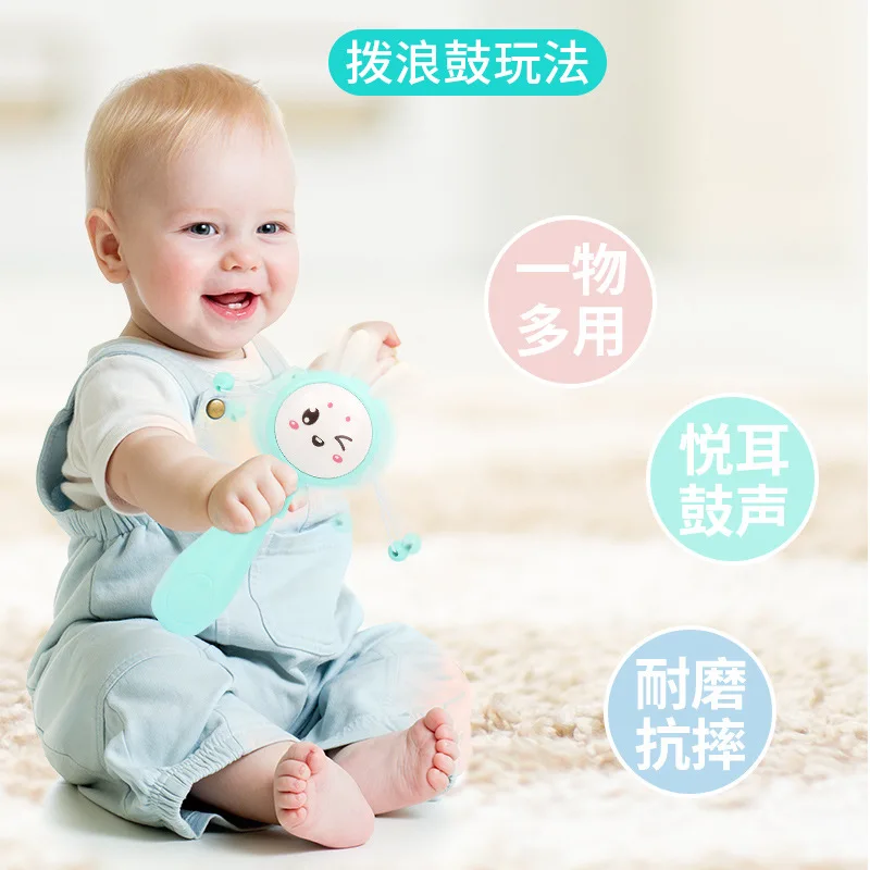 0-3 Year Baby Rabbit Rattle Toy for Teether Newborn Soft Kid Educational Bed Bell Gift Infant MultiFunction Music Weep Tear Drum