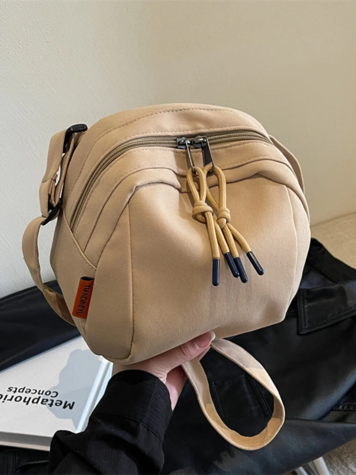Faionable Casual Canvas Bapa Women\'s Summer 2026 Sport Cycling Crossbody Bag Chest Bag Soft Handbag Korean Sle