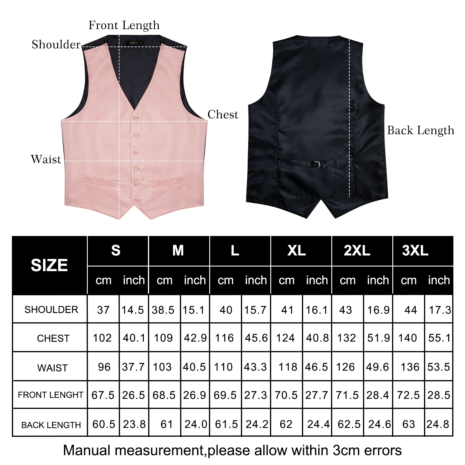 Brand Fashion Pink Suit Vest Tie Set For Men Groom Silk Dress Vest for Wedding Banquet Party Man Waistcoat Necktie Bowtie Set