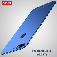 One plus 5 T Case Cover Msvii Silm Scrub Coque For Oneplus 5 T Case Oneplus5 T Hard PC Back Cover For  Oneplus 5T Phone Cases