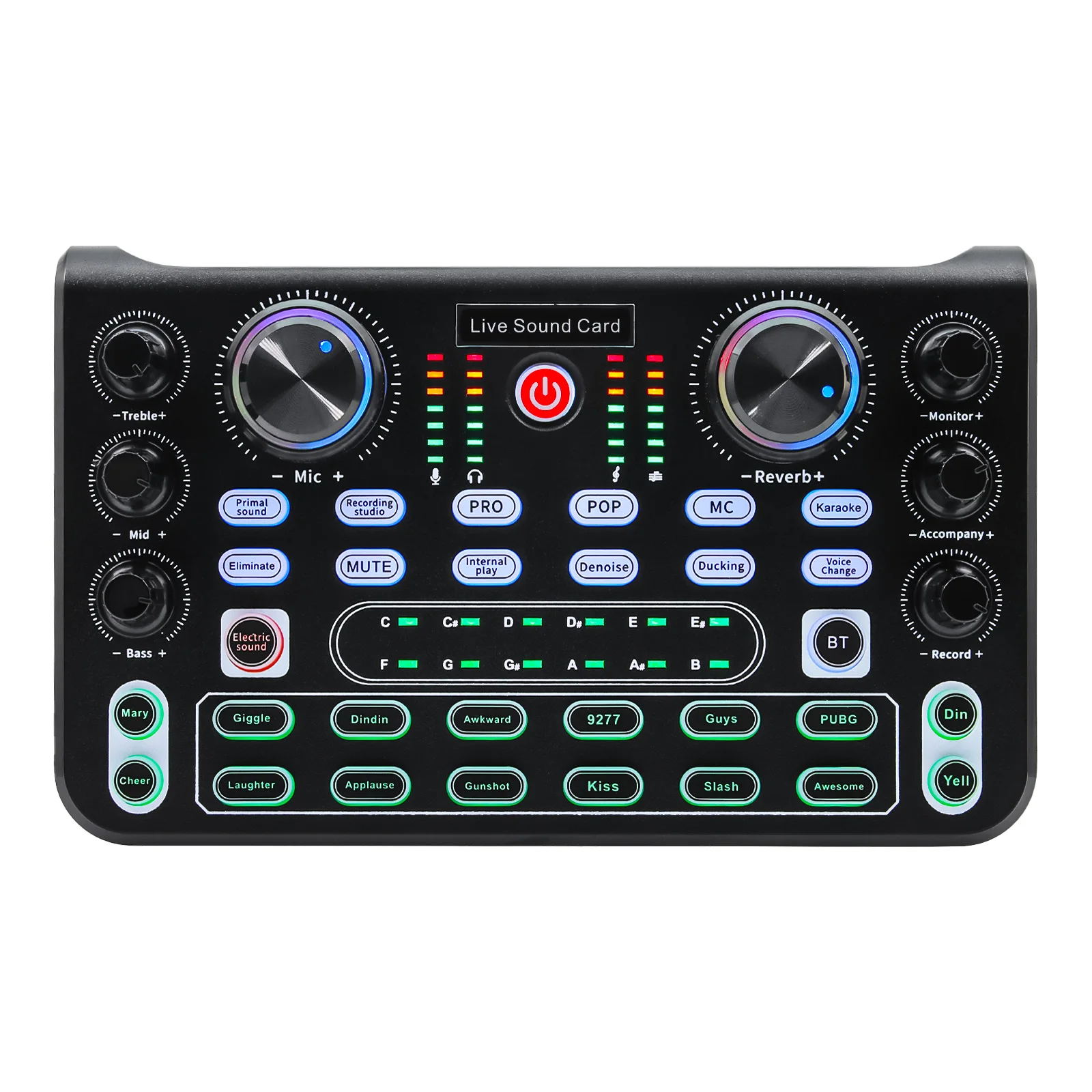 X60 Professioneller Audio-Mixer, Soundkarte, englische Version, multifunktionales DJ-Equipment für Karaoke, Live-Übertragung, Studioaufnahmen – Detail 7