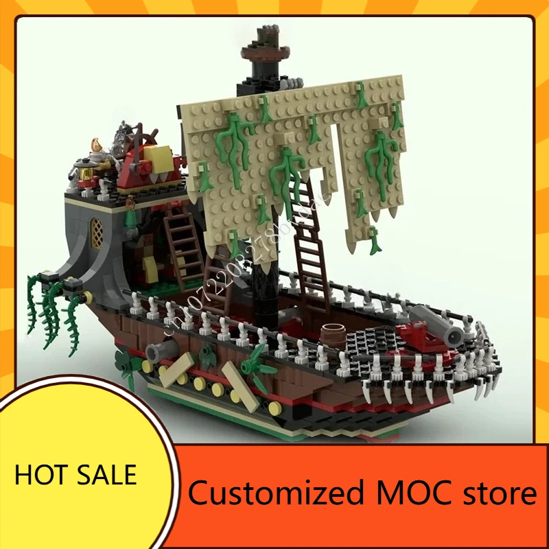 

757 шт., средневековый корабль-призрак, MOC, праздничная головоломка, военный корабль, наборы «сделай сам», художественные креативные детские игрушки на день рождения, Рождественский подарок для детей в возрасте