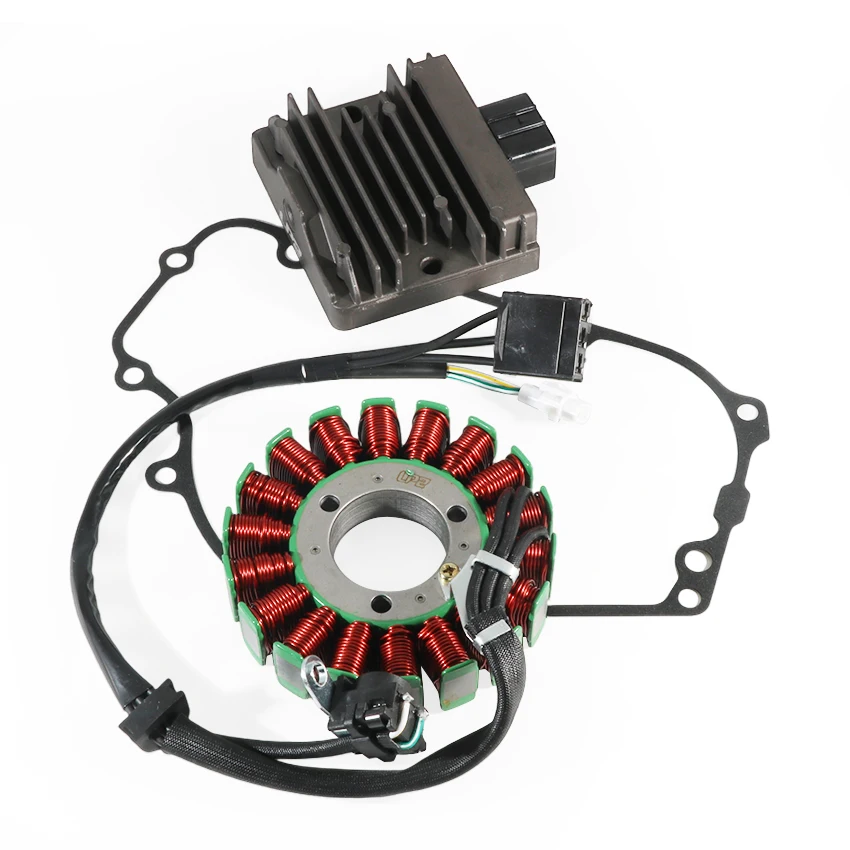 Motorcycle Stator Coil & Regulator Rectifier & Gasket Generator Cover Set For Kawasaki KLE250 KLE300 Versys-X 250 300 ABS