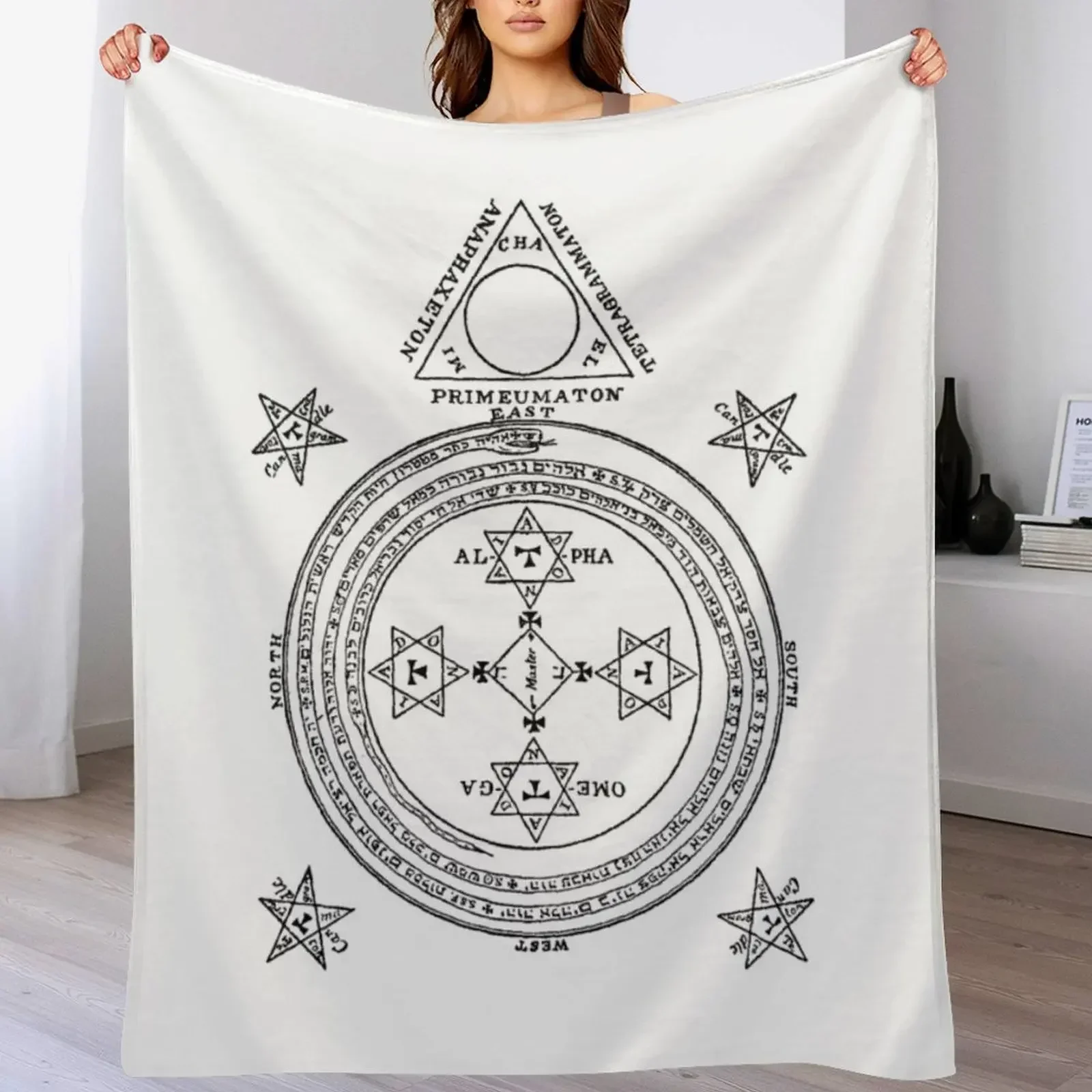 

King Solomon Magic Circle Throw Blanket Custom Beautifuls Decorative Sofas blankets and throws Blankets