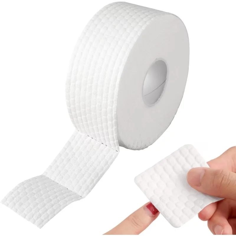 1 Roll Lint-Free Nail Wipes, Soft Absorbent Non-woven Pads for Gel Nail Prep, Nail Art, Hand & Foot Care