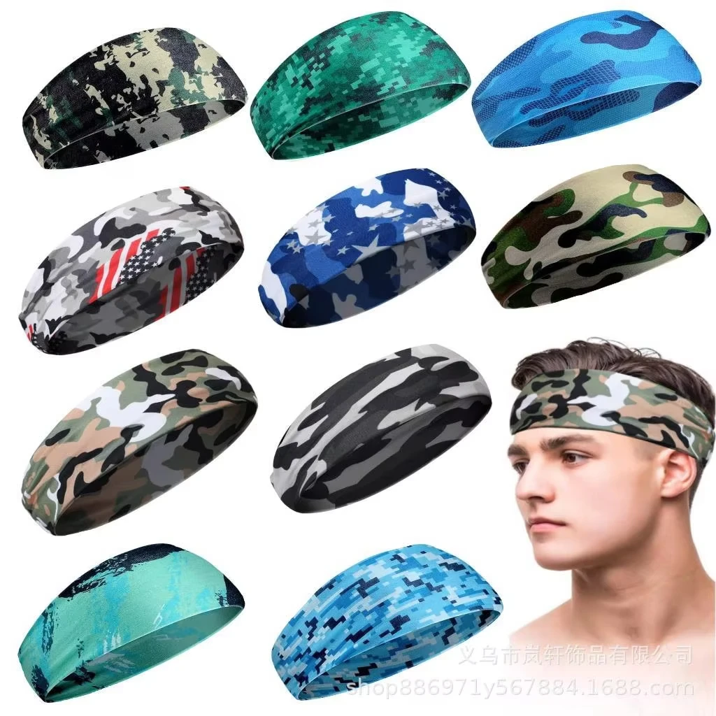 Women Mens Sports Widening Headband Sweatband Stretch Elastic Gym Fitness Running Headwrap Breathable for Girls Yoga Hair Bands