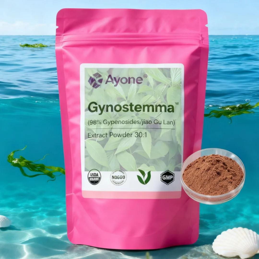 Gynostemma 30/1 Jiaogulan Personalizado de Fábrica, Empaquetado en Bolsa de Aluminio para Distribuidores Globales