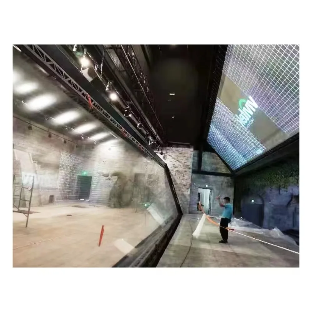 Customized Size Stage 45 Degree Hologram Foil Pyramid Live Performance with 3d Holographic Film Live Projection