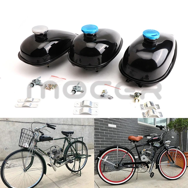 Motorized bicycle gas tank clearance