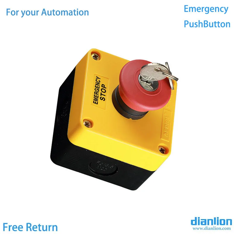 EmergencyPush Button,2NC+NO, customized , automation , 24Voltage, IP65;