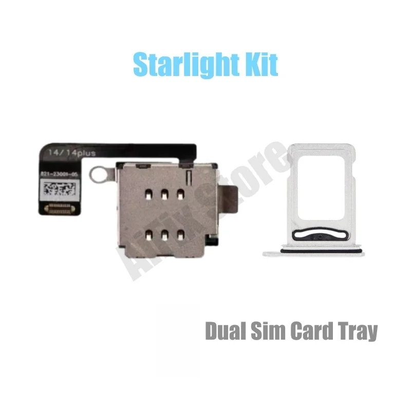 iPhone 14/14 Plus用eSIMからSIMへの変換アダプター（デュアルSIMカードトレイ付き）- シャーシに穴を開ける必要がある