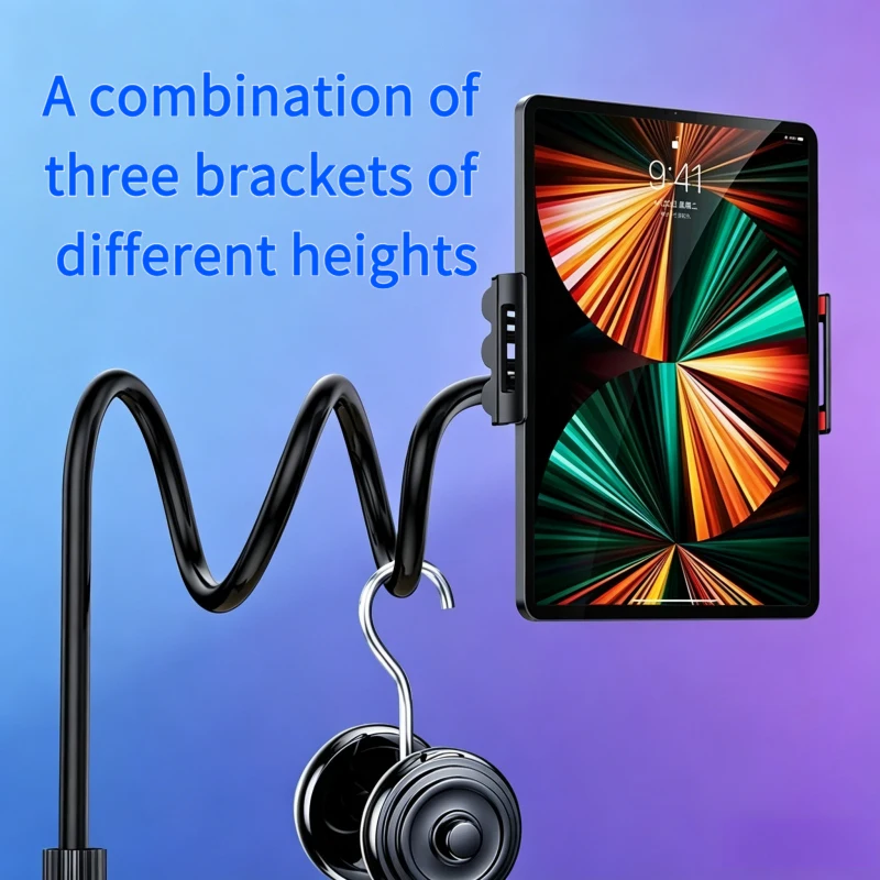 

Держатель для телефона и планшета на гибкой стойке (3 шт.), черный, с креплением-прищепкой, универсальный, для кровати и стола, 3.5-10.5 дюймов