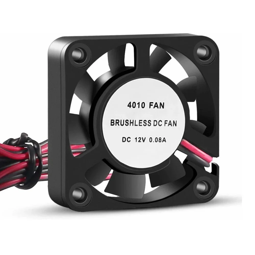 2PCS 3D Printer Cooling Fan 40x40x10mm Oil Bearing Blower Fan DC 12V 24V Brushless Cooling Fan With 2 Pin Terminal