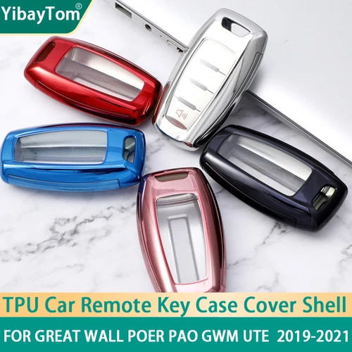 Nueva funda de TPU para llave remota de coche, carcasa protectora Fob para Great Wall Poer Pao GWM Ute Cannon Haval/Hover H6 H7 H4 H9 F5 F7 H2S