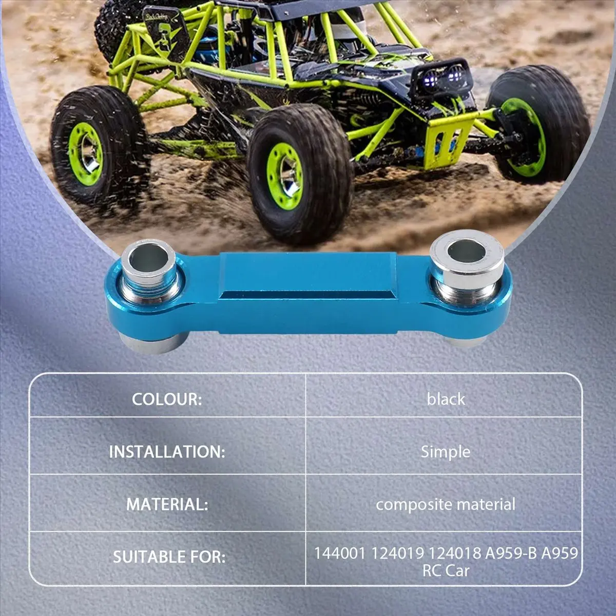 【CYBER MONDAY】Three Wire Metal Gear Servo with Servo Arm Servo Rod for 144001 124019 124018 A959-B A959 RC Car Upgrade Parts