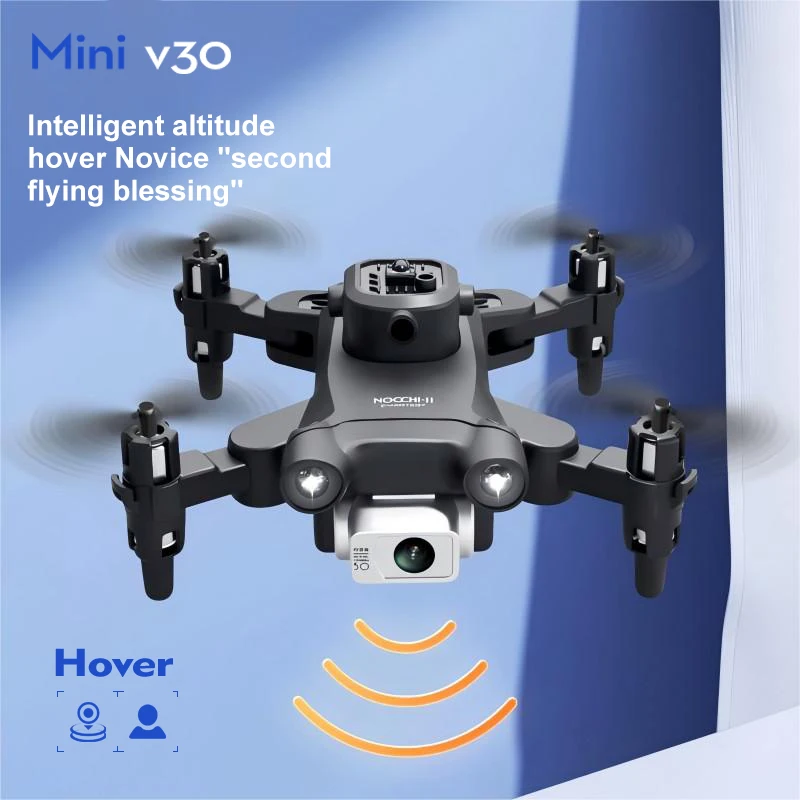 Mini V30 Drone 4K HD 1080P FPV Professional Obstacle Avoidance  Aerial Photography Aerocraft Remote Control Helicopter Toy Gift