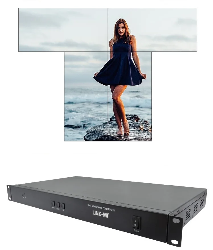 

4K HDMI Horizontal & Vertical Creative Video Wall Controller HDMI 1.4/2.0/DP with 3.5mm Audio, L/R Audio, Software, IR Remote