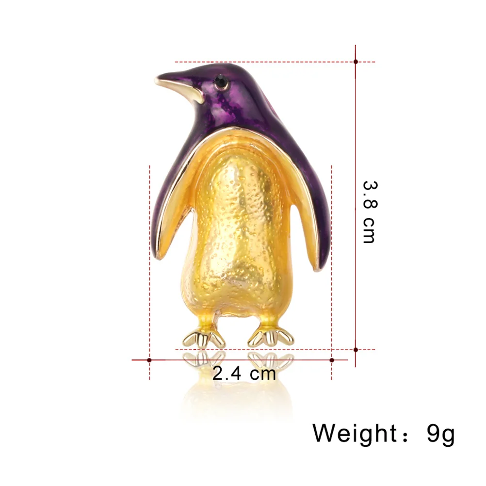 سباركلي حجر الراين البطريق بروش صديقة للبيئة سبيكة فريدة من نوعها مجوهرات العرائس السيدات الحاضر البطريق بروش #5